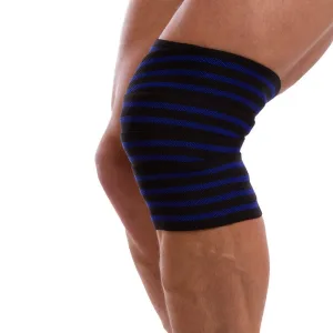 Бінти на коліна для присідань блакитний