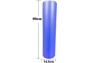 Масажний ролик EasyFit Foam Roller 90 см синій