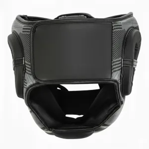 Шолом боксерський з повним захистом чорно-сірий ZHT-2 - L