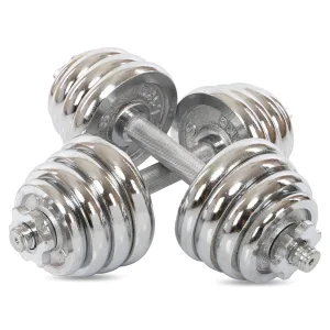 Гантелі розбірні хромовані 2 шт по 10 кг - 2 х 10кг