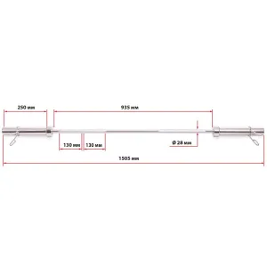 Гриф для штанги олімпійський прямий,,5 м 50 мм
