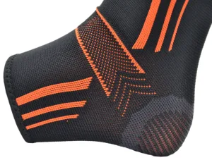 Бандажі на гомілкостоп Power System PS-6022 Ankle Support Evo Black/Orange 2 шт. - M