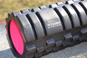 Массажный ролик роллер Power System PS-4050 Fitness Foam Roller чёрный/Pink 33x15 см