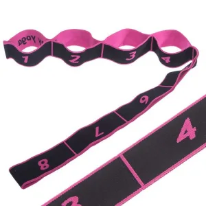 Стрічка для розтяжки еластичний еспандер Чорний рожевий