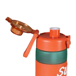 Пляшка для води 650 мл SUP 2074-A-2404 Зелений-Помаранчевий