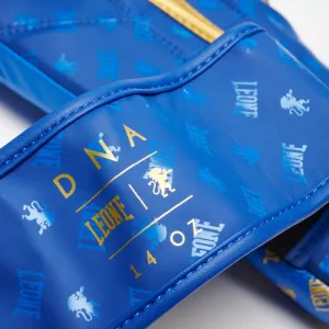 Боксерські рукавиці Leone GN220 DNA Blue 16 унцій (бинти 4 м. в комплекті)