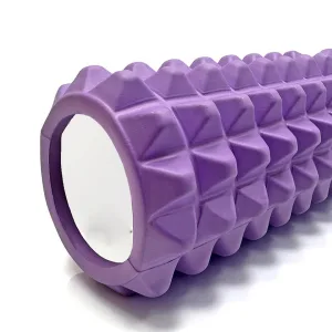 Масажний ролик (роллер) PowerPlay 4406 EVA Massage Roller фіолетовий 45×12 см