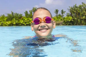 Окуляри для плавання Bestway 7+ 21065 Рожево-Помаранчевий