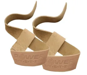 Лямки для тяги шкіряні Power System PS-3320 Leather Straps бежеві