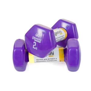 Гантелі Sport для фітнесу з вініловим покриттям 2 шт по 2.0 кг GSD-2.0PUR
