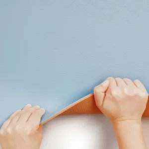 Килимок для фітнесу та йоги Sport TPE+TC 6 мм - блакитний - помаранчевий