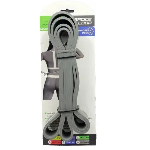 Еспандер петля гумка для фітнесу і кроссфіту PowerPlay 4115 Power Band сіра 23 - 54 кг