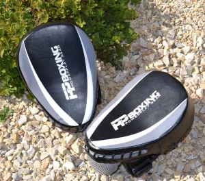 Лапи боксерські PowerPlay 3050 чорно сірі PU [пара]