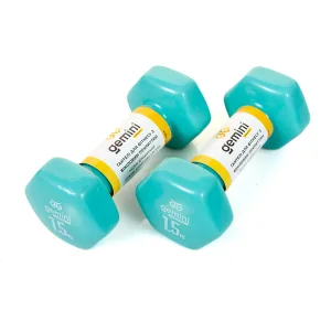 Гантелі Sport для фітнесу з вініловим покриттям 2 шт по 1,5 кг GSD-1.5CYAN