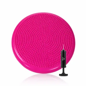 Балансувальна масажна подушка з насосом і коробками Pro Рожевий