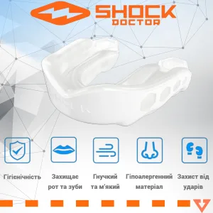 Капа Shock Doctor Gel Max доросла (вік 11+) White (art. 61950-TC-AD)