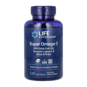 Super Omega-3 EPA/DHA Fish Oil Sesame Lignans & Olive Extract - 240 софтгель