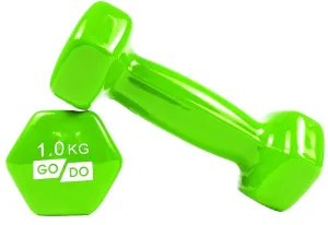 Гантелі для фітнесу з вініловим покриттям 2 шт GoDo GD-1.0GR