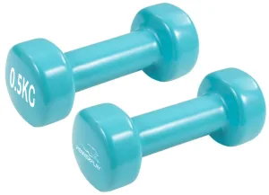 Гантелі вінілові PowerPlay 2 * 0,5 кг. PP_4103 блакитні (2шт. - пара)