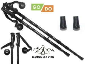 Трекінгові палиці Go Do для туризму та скандинавської ходьби чорний 2 шт DS2-BK