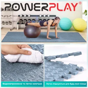 Puzzle Mat (Chevron) PowerPlay PP_4414 EVA Puzzle Mat 120x120x1.2 cm Light Blue