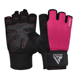 Рукавички для фітнесу RDX W1 Half Pink Plus S