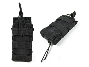 Підсумок під магазин АК/РПК одинарний відкритий чорний MOLLE підсумок на розгрузку жилет РПС