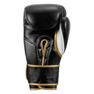 Боксерські рукавиці TITLE Boxeo Mexican Leather Quatro Black/White 12 унцій (бинти 4 м. в комплекті)