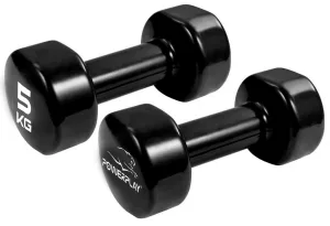 Гантелі вінілові PowerPlay 4125 Achilles 2*5 кг. чорні (пара - 2шт.)