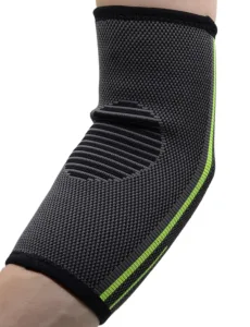 Компресійний налокітник MadMax MFA-283 3D Compressive elbow support Dark grey/Neon green (1шт.) M