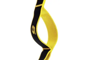 Еспандер стрічка EasyFit з петлями для тренувань жовтий (MEDIUM)