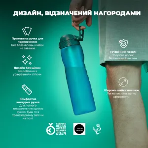 Пляшка для води ION8 1000 мл. (ЕКО пляшка) BPA Free, Aqua