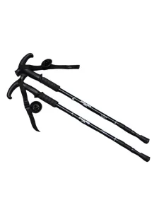 Трекінгові палиці + тростина 2 в 1 для туризму та скандинавської ходьби 2 шт чорні