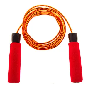 Скакалка швидкісна кросфіт зі сталевим тросом червоний