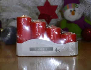 Набір свічок 4 шт. циліндр червоні sw50/4