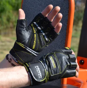 Рукавички для фітнесу Power System PS-2810 Ultimate Motivation Black/Yellow Line - XL