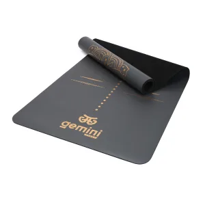 Килимок для йоги каучуковий поліуретан Sport Pro 183 см*68 см*5 мм темно-сірий