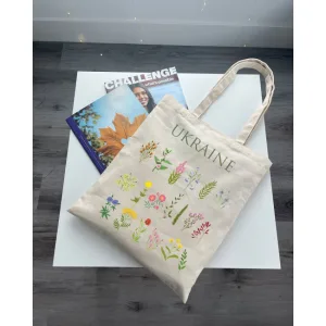 Екошопер BookOpt BK4083 польові квіти, бежевий