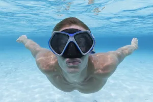 Маска для плавання BESTWAY 14+ 22075 Чорний/Білий