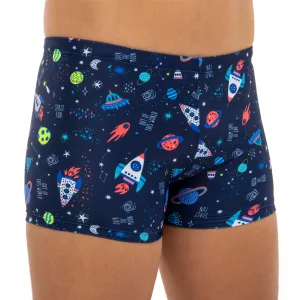 Плавки боксери для хлопчиків для плавання Планети вік 6-8 років темно-синій 8