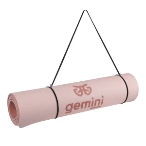 Килимок для фітнесу та йоги Sport TPE+TC 6 мм - нюдовий