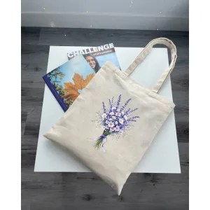 Екошопер BookOpt BK 4105 Лавандовий букет бежевий