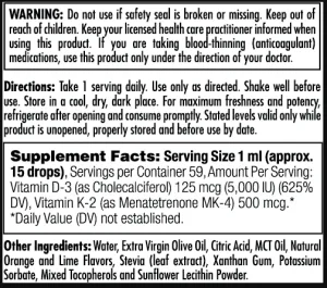 D3 K2 DropIns 125 мкг - 57 г Цитрус