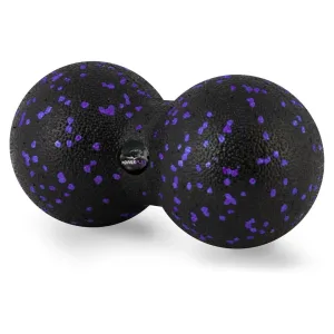 Масажний м'яч подвійний PowerPlay PP-4352 Epp foam Арахіс ball d8*16 cm. Чорно/Фіолетовий