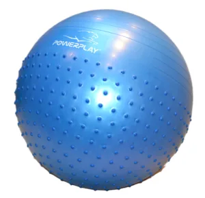М'яч для фітнесу (фітбол) напівмасажний PowerPlay 4003 Ø65 cm Gymball Синій + помпа