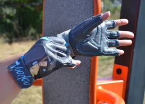 Рукавички для фітнесу MadMax MFG-921 Voodoo Mid grey/light blue M