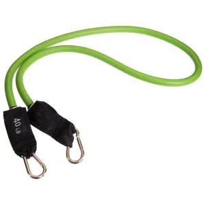 Еспандер трубчастий для фітнесу з карабіном 4х14х1200 мм навантаження 18 кг салатовий