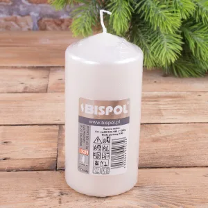 Свічка столова циліндр Bispol sw60/120 090 білий