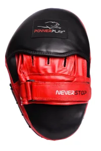 Лапи боксерські PowerPlay 3051 чорно червоні PU [пара]