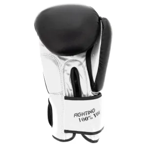 Боксерські рукавиці PowerPlay 3004 Classic чорно-білі 14 унцій